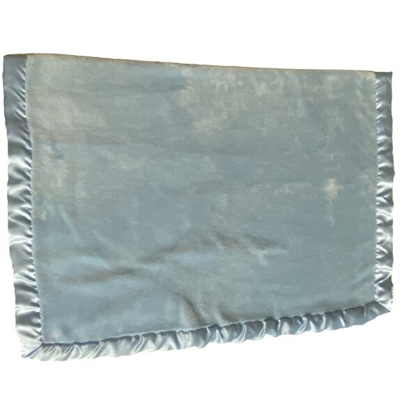 Baby Essentials Satin Trim Boy Blanket Throw Teddy Bear Embroidered Thank Heaven - Picture 4 of 6